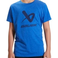 Bauer Core Lockup Short Sleeve Crew Tee - Youth - Blue