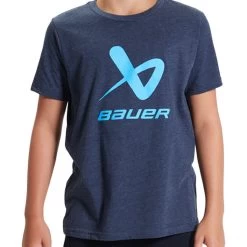 Bauer Core Lockup Short Sleeve Crew Tee - Youth - Navy