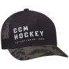 CCM Camo Meshback Trucker Cap - Black -Hockey Equipment Store ccm ccm camo meshback trucker cap black
