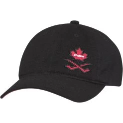 CCM Plaid Leaf Slouch Adjustable Cap - Black