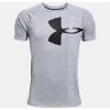 Under Armour Tech Split Logo Hybrid Tee - Youth - Gray -Hockey Equipment Store under armour tech split logo hybrid tee youth gray