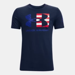 Under Armour UA Freedom Chest Flag Tee - Academy/Royal - Youth