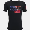 Under Armour UA Freedom PTH Tee - Black/Red - Youth -Hockey Equipment Store under armour ua freedom pth tee black red youth