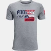 Under Armour UA Freedom PTH Tee - Steel/Red - Youth 1 Under Armour UA Freedom PTH Tee - Steel/Red - Youth -Hockey Equipment Store under armour ua freedom pth tee steel red youth